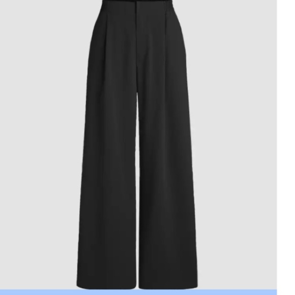Black high waisted wide leg pants